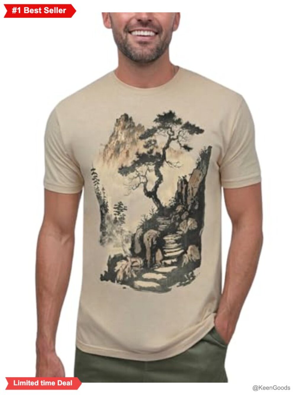 Men's Graphic T-Shirt Cotton Poly Blend Crew Neck Short Sleeve Tee
